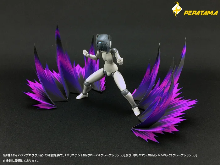 Pepatama Papercraft Fighting Spirit Effect Set A: Dark Ver. 3 Pepatama Papercraft Fighting Spirit Effect Set A: Dark Ver. - Image 3